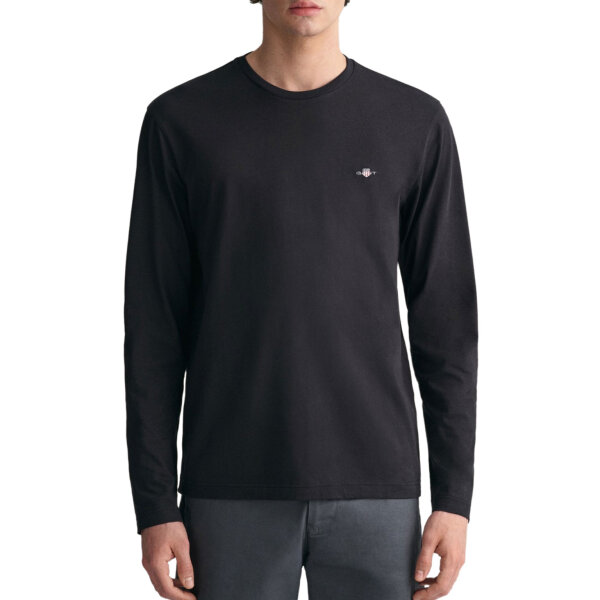 GA02004049-005 Ανδρική Μπλούζα  Μακρύ Μανίκι GANT 2004049-G0005 Μαύρο - Image 1