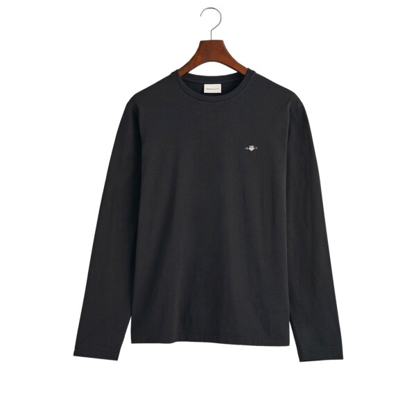 Ανδρική Μπλούζα  Μακρύ Μανίκι GANT 2004049-G0005 Μαύρο - Image 2