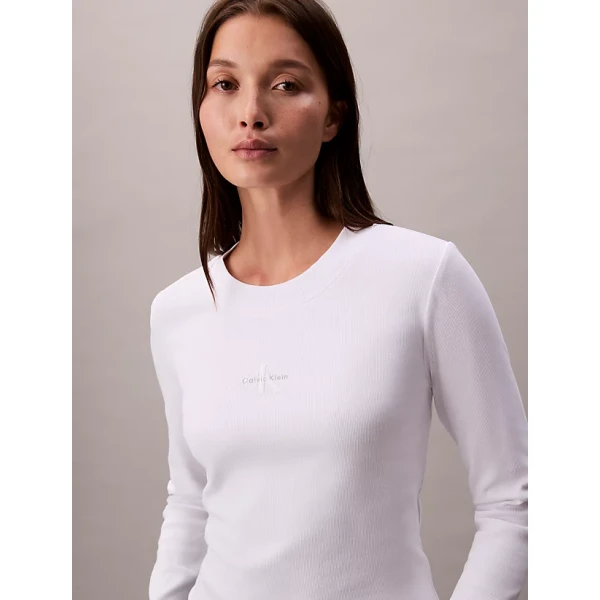 ΓΥΝΑΙΚΕΙΑ ΜΠΛΟΥΖΑ A- LS MONOGRAM BABY TEE CALVIN KLEIN LV047A803G-YAA - Image 2