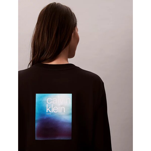 LV047D223G_UB1_alternate3 ΓΥΝΑΙΚΕΙΑ ΜΠΛΟΥΖΑ LS SATIN OMBRE GRAPHIC TEE CALVIN KLEIN LV047D223G-UB1 - Image 4