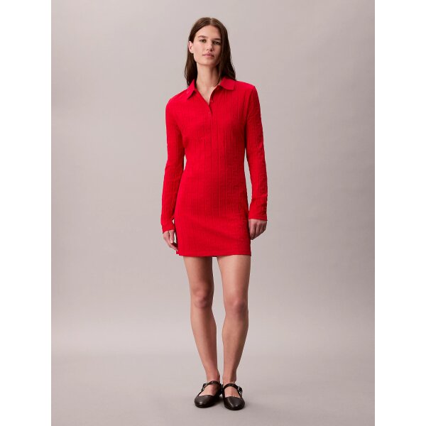 ΓΥΝΑΙΚΕΙΟ ΦΟΡΕΜΑ AOP JACQUARD LS POLO DRESS CALVIN KLEIN LV047D228G-XMD - Image 1