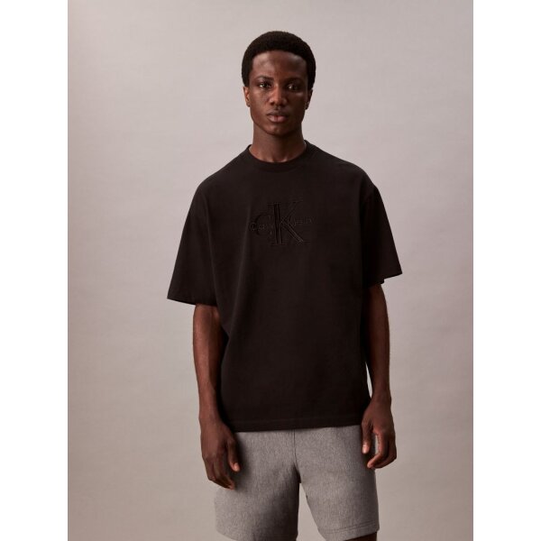 ΑΝΔΡΙΚΗ ΜΠΛΟΥΖΑ SS HI LOW EMB 16S JERSEY CN TE CALVIN KLEIN LV04RB295G-UB1 ΜΑΥΡΟ - Image 1