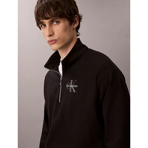 Ανδρική φούτερ Terry Relaxed Quarter Zip Sweatshirt CALVIN KLEIN LV04RD236G μαύρο - Image 3