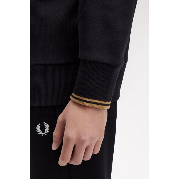 ΑΝΔΡΙΚΟ HALF ZIP SWEATSHIRT FRED PERRY M3574-S77 ΜΑΥΡΟ - Image 5