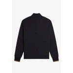 ΑΝΔΡΙΚΟ HALF ZIP SWEATSHIRT FRED PERRY M3574-S77 ΜΑΥΡΟ - Image 6