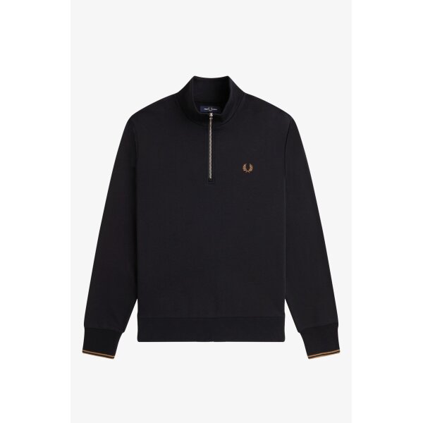 ΑΝΔΡΙΚΟ HALF ZIP SWEATSHIRT FRED PERRY M3574-S77 ΜΑΥΡΟ - Image 7