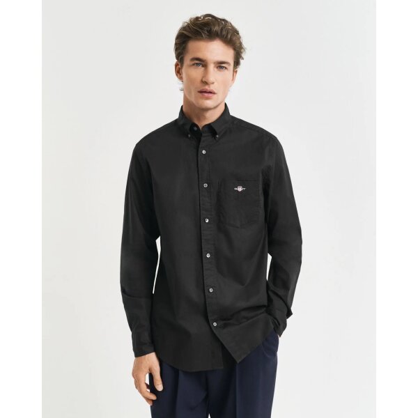 Ανδρικό Πουκάμισο Μαύρο GANT  3G3000100-G0005 - Image 1