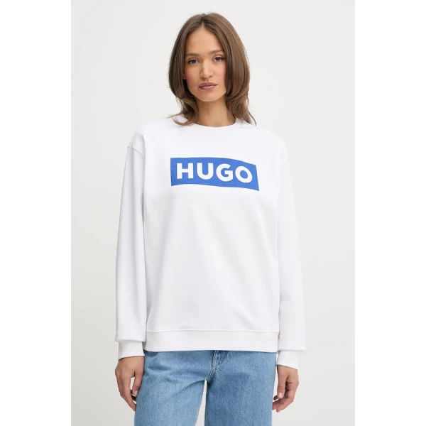 SS25-BLD01R-00X_F1 (1) ΓΥΝΑΙΚΕΙΑ ΜΠΛΟΥΖΑ ΦΟΥΤΕΡ ΛΕΥΚΗ HUGO 50522425-100 - Image 1
