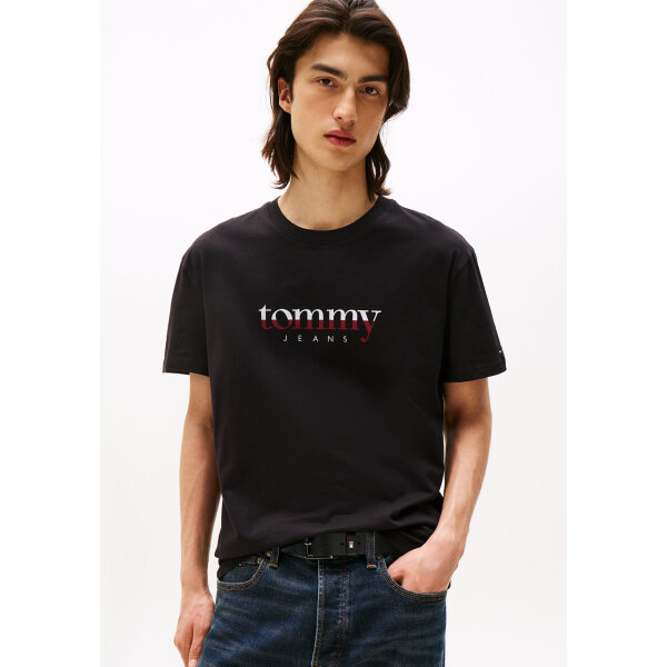 Tommy-Jeans-_FA2025_BDS_DM0DM21978BDS Ανδρική μπλούζα κοντό μανίκι TEE EXT TOMMY JEANS DM0DM21978 μαύρο - Image 1