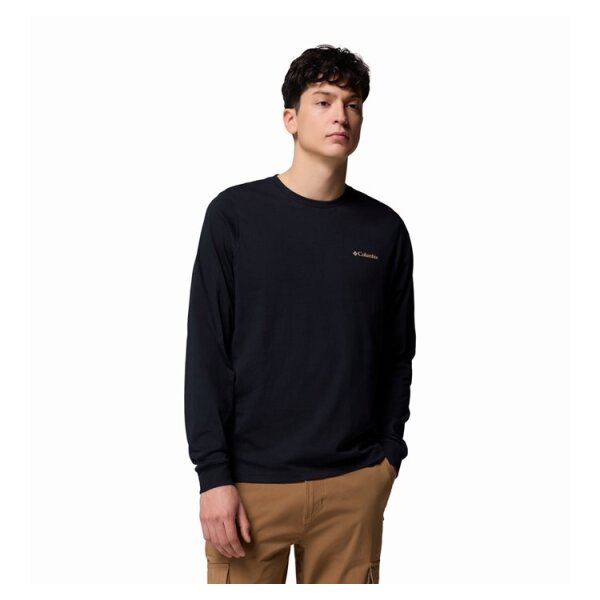 andriki-blouza-csc-seasonal-logo-ls-tee-normal Ανδρική μπλούζα μακρύ μανίκι CSC COLUMBIA 2013545-007 μαύρο - Image 1