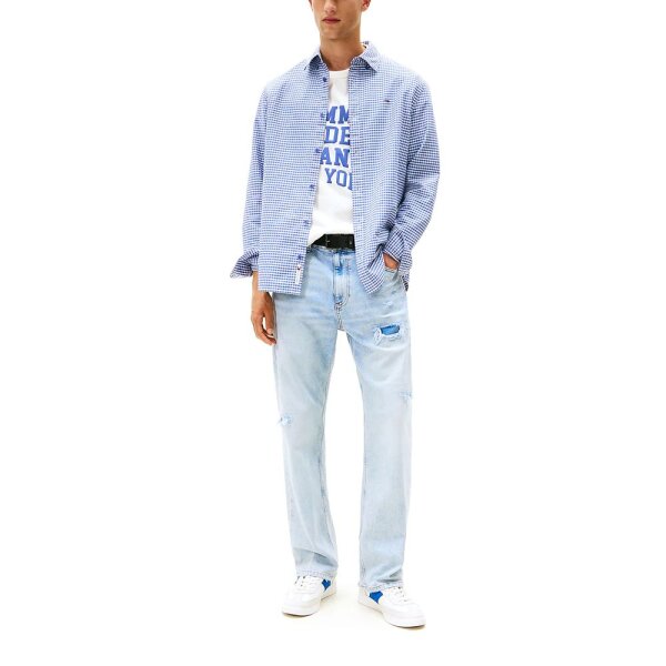 ΑΝΔΡΙΚΟ ΠΟΥΚΑΜΙΣΟ TJM REG OXFORD CHECK SHIRT EXT  TOMMY JEANS DM0DM22025 μπλε - Image 4