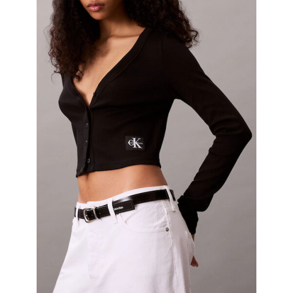 ΓΥΝΑΙΚΕΙΑ ΜΠΛΟΥΖΑ A-LS WVN LBL 2X2 CTT CALVIN KLEIN LV047C204G-UB1 - Image 4