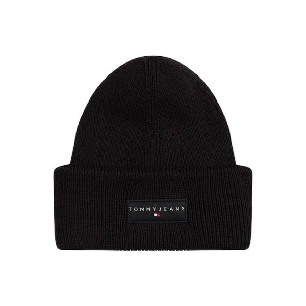 fixedratio_20250914095849_tommy_hilfiger_beanie_andrikos_skoufos_plektos_se_mayro_chroma_am0am13666_bds ΑΝΔΡΙΚΟ TJM LINEAR BEANIE TOMMY JEANS AM0AM13666-BDS - Image 1