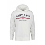 Ανδρική Μπλούζα Φούτερ με κουκούλα GANT 2067042-113 Λευκό