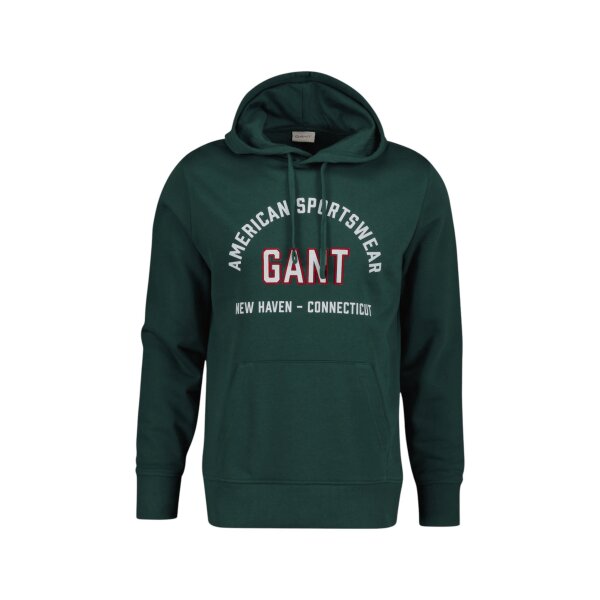 gant-sudadera-printed-graphic-verde-2067090-3272030-a Ανδρική Μπλούζα Φούτερ με κουκούλα  GANT 2067090-374 Πράσινη - Image 1