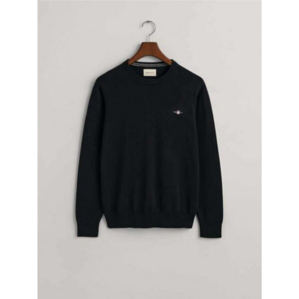 gant-ανδρικό-πουλόβερ-regular-fit-8030561-005-μαύρο Ανδρική Μπλούζα Πλεχτή  GANT 3G8030561-G0005 Μαύρη - Image 3