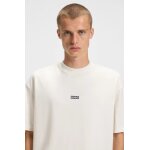 Ανδρική μπλούζα κοντό μανίκι Loose-fit T-shirt in cotton with rear logo HUGO 50509776 λευκό - Image 3
