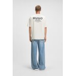 Ανδρική μπλούζα κοντό μανίκι Loose-fit T-shirt in cotton with rear logo HUGO 50509776 λευκό - Image 2