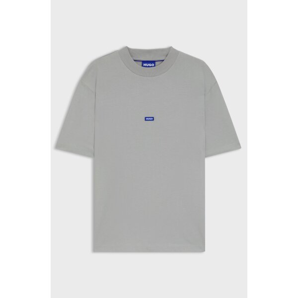 Ανδρική μπλούζα κοντό μανίκι Regular-fit cotton-jersey with blue logo patch 50509991 Γκρί - Image 2