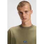 Ανδρική μπλούζα κοντό μανίκι Regular-fit cotton-jersey with blue logo patch 50509991 χακί - Image 3