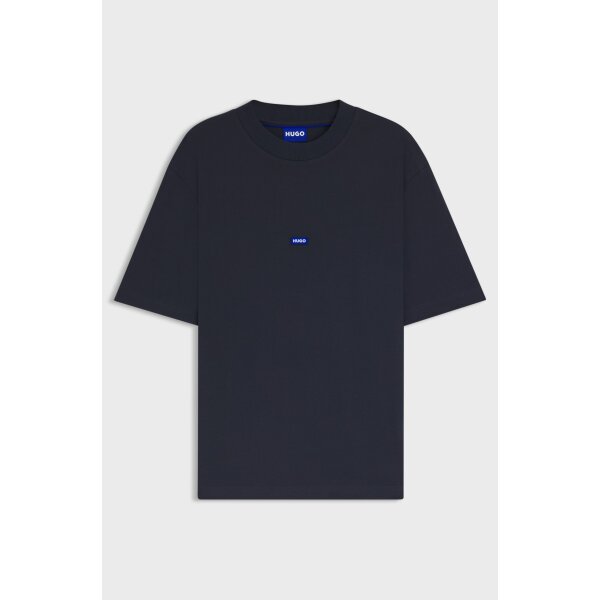 hbeu50509991_415_100 Ανδρική μπλούζα κοντό μανίκι Regular-fit cotton-jersey with blue logo patch 50509991 μπλε - Image 4