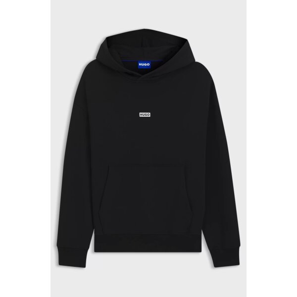 hbeu50510724_005_100 Ανδρική μπλούζα φούτερ Cotton-terry loose-fit hoodie with logo details HUGO 50510724 μαύρο - Image 4