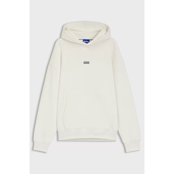 hbeu50510724_125_100 Ανδρική μπλούζα φούτερ Cotton-terry loose-fit hoodie with logo details HUGO 50510724 λευκό - Image 3
