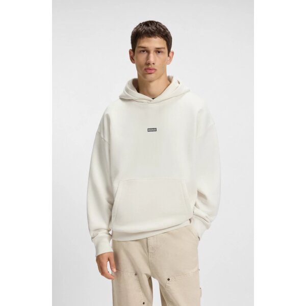 hbeu50510724_125_350 Ανδρική μπλούζα φούτερ Cotton-terry loose-fit hoodie with logo details HUGO 50510724 λευκό - Image 1