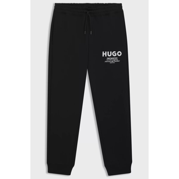 hbeu50510734_005_100 Ανδρικό παντελόνι φούτερ Cotton-terry tracksuit bottoms with logo print HUGO 50510734 μαύρο - Image 4
