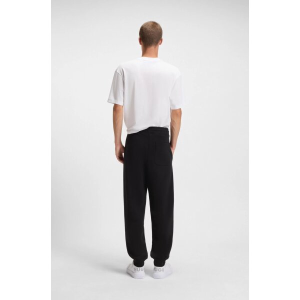 hbeu50510734_005_360 Ανδρικό παντελόνι φούτερ Cotton-terry tracksuit bottoms with logo print HUGO 50510734 μαύρο - Image 2