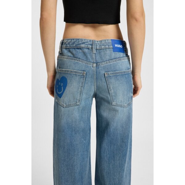 ΓΥΝΑΙΚΕΙΟ JEANS Baggy-fit jeans in blue rigid denim HUGO BLUE 50541539-428 - Image 5