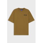 Ανδρική μπλούζα Cotton-jersey T-shirt with puff-print logo HUGO 50542810 καφέ - Image 3
