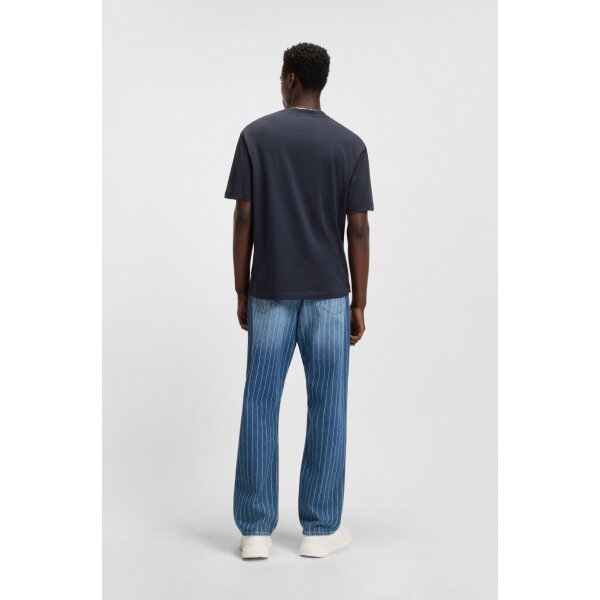 hbeu50543485_415_360 Ανδρική μπλούζα κοντό μανίκι Cotton-jersey T-shirt with graphic logo print 50543485 μπλε - Image 2
