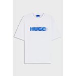 Ανδρική μπλούζα All-gender T-shirt with blurred logo print HUGO 50543493 λευκό - Image 4