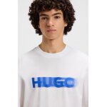 Ανδρική μπλούζα All-gender T-shirt with blurred logo print HUGO 50543493 λευκό - Image 3