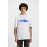 Ανδρική μπλούζα All-gender T-shirt with blurred logo print HUGO 50543493 λευκό