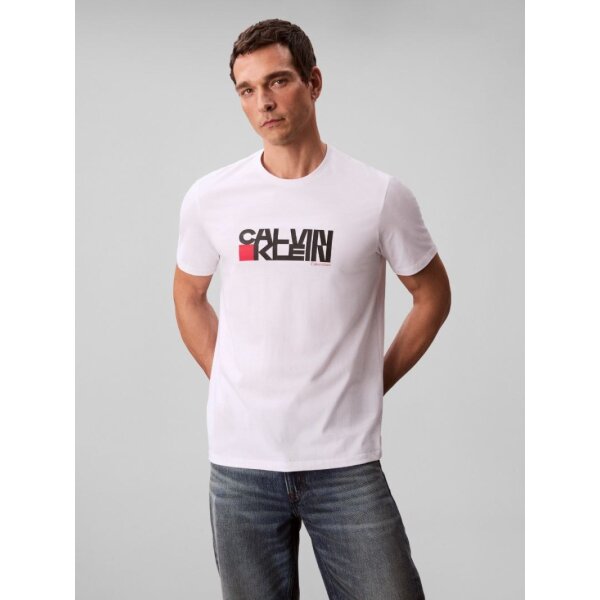hbeu50552708_001_250 ΑΝΔΡΙΚΗ ΜΠΛΟΥΖΑ SS 30s EU CK REDBOX GRAPHIC TE CALVIN KLEIN LV04RD814G-YAA ΛΕΥΚΟ - Image 1