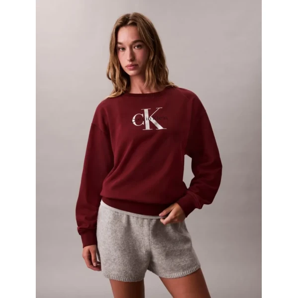 lv047b234gwcv ΓΥΝΑΙΚΕΙΑ ΦΟΥΤΕΡ LS MONOLOGO FRENCH TERRY RLXD CALVIN KLEIN LV047B234G-WCV - Image 1