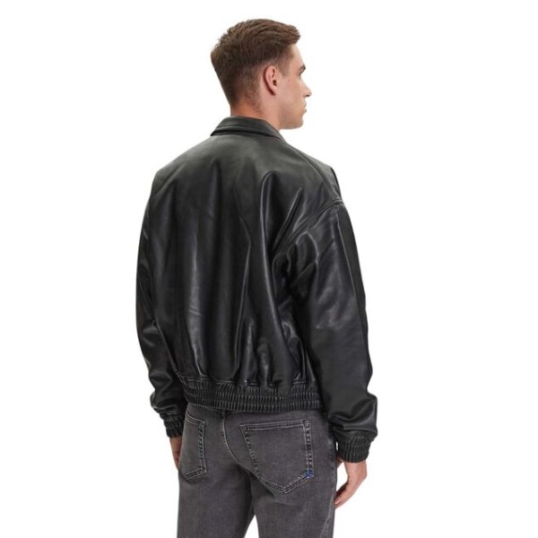 Ανδρικό μπουφάν δερματίνη KARL LAGERFELD JEANS A3M15035 μαύρο - Image 4