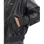 Ανδρικό μπουφάν δερματίνη KARL LAGERFELD JEANS A3M15035 μαύρο - Image 2