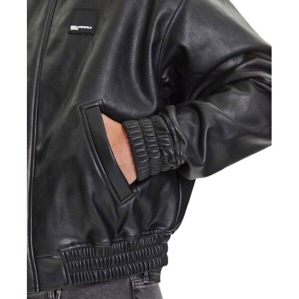 Ανδρικό μπουφάν δερματίνη KARL LAGERFELD JEANS A3M15035 μαύρο - Image 2