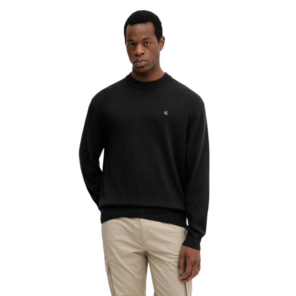 n3240 Ανδρική μπλούζα πλεκτή CTTN ESY FT CRWNK CALVIN KLEIN LV04RC309G μαύρο - Image 1