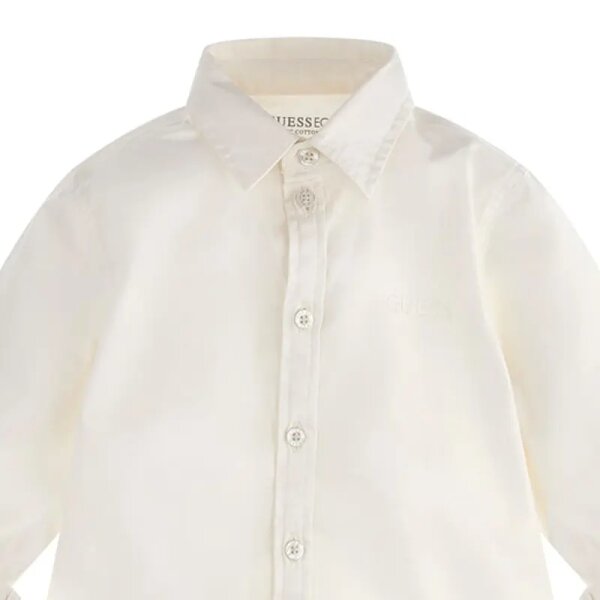 ΠΑΙΔΙΚΟ  ΠΟΥΚΑΜΙΣΟ STR. POPLIN ADJ. LS SHIRT INDIA GUESS N3YH04WE5W0-GU0/G011 - Image 3