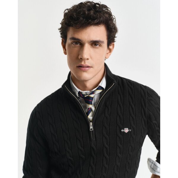 Ανδρική Μπλούζα Πλεχτή GANT 8050603-005 μαύρο - Image 6