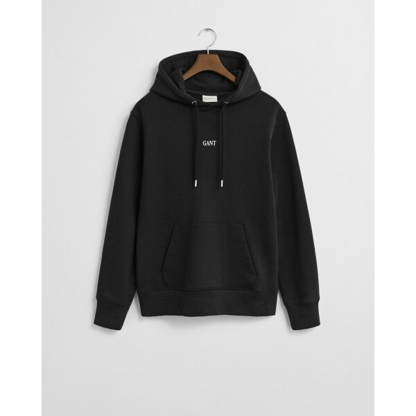 Ανδρική Μπλούζα Φούτερ με κουκούλα GANT 2067071-005 Μαύρη - Image 3