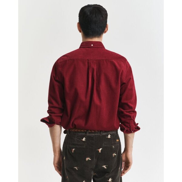 Ανδρικό Πουκάμισο κοτλέ GANT 3250230-604 Μπορντώ - Image 3