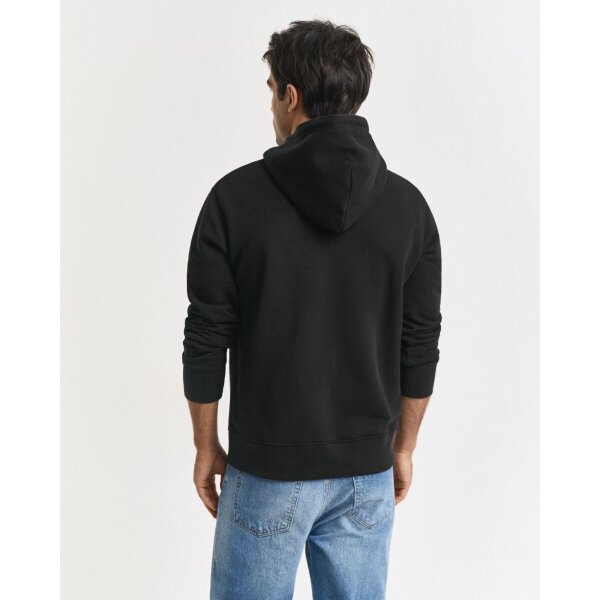 Ανδρική Μπλούζα Φούτερ με κουκούλα GANT 2067071-005 Μαύρη - Image 2