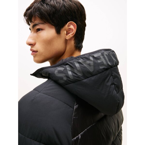 ΑΝΔΡΙΚΟ ΜΠΟΥΦΑΝ ΜΑΥΡΟ TJM HOODED GLOSS MATT PUFFER E TOMMY JEANS DM0DM22034-BDS - Image 4