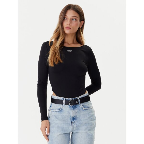 tommy-jeans-kormaki-silver-script-dw0dw21574-mauro-slim-fit-0000305374271 ΓΥΝΑΙΚΕΙΟ TJW SILVER SCRIPT LS BODY TOMMY JEANS DW0DW21574-BDS - Image 1