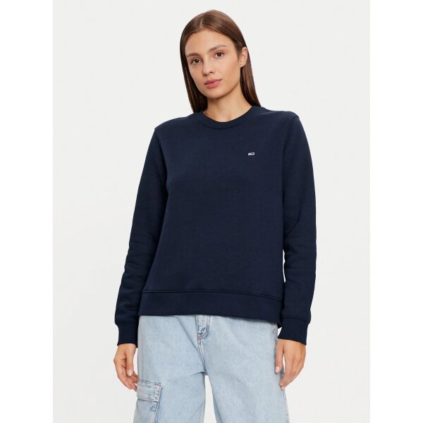 tommy-jeans-mplouza-dw0dw19959-skouro-mple-regular-fit-0000304132391 ΓΥΝΑΙΚΕΙΟ TJW REG S FLAG CREW TOMMY JEANS DW0DW19959-C1G - Image 1